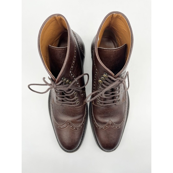 WVS Vegan Leather Lace Up Brown Boot. Size 42 - Picture 4 of 11